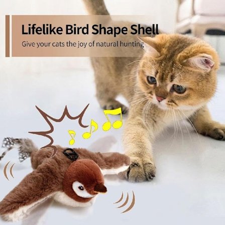 Electronic Interactive Flying Bird – Perfect Toy for Cats