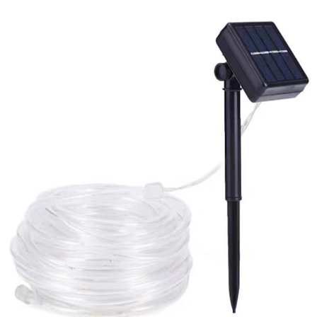 10m solcelledrevne stripelys, 100 LED kobberrørtrådslys De