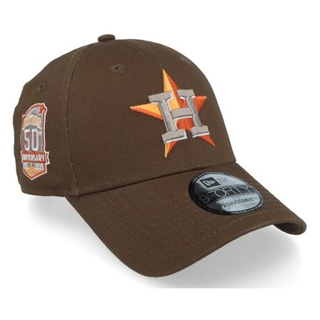 New Era - MLB Braun adjustable Cap - Houston Astros World Series Patch 9FORTY Brown Adjustable @ Hatstore
