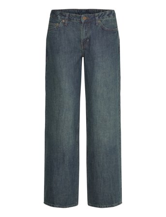 Weekday Ample Low Rise Loose Wide Leg Jeans - Blue - 27 x 34