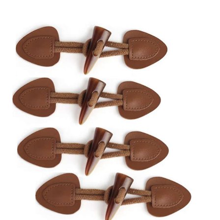 (orange) Kunstig læderknapper Knapper til frakke Læderknapper Spænde 4 par imiteret læder sweaterknap Vindtæt harpiksknap Frakkeknap