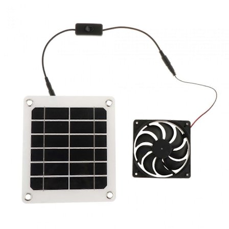 Solpanel Ventilator Solventilator Vandtæt Ventilationsventilator Solcelledrevet Ventilator Solcelleudsugningsventilator til Kæledyrshus Skur Drivhus 