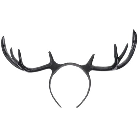 Sort pige gevir hårbånd kvindelige gevir ører langt hårbånd elg hår krone børns hovedbeklædning Halloween fest fødselsdag jul sort