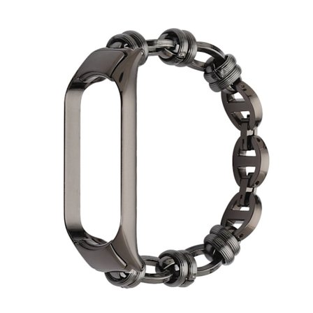 Xiaomi Mi Smart Band 4 / 3 moderiktigt klockarmband i rostfritt stål - Svart