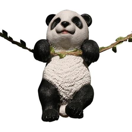 Mini søde panda dyr figurer legetøj hjem udendørs DIY have dekorationer have dekorationer harpiks søde panda figur