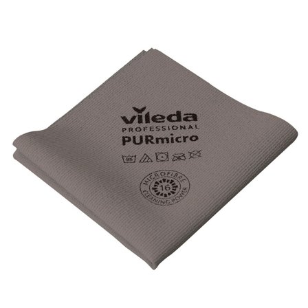 VILEDA Microfiberduk PURmicro Active grå 5/fp - Lyreco - Städ och hygien - Städdukar och diskdukar - Städdukar - Mikro