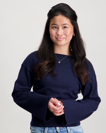 Gina Tricot Young Y high rib knitted sweater Blauw Truien Meisjes - Kids Brand Store