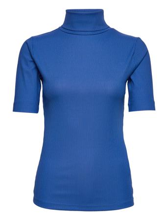 Zoemw Kate Rollneck Blouse Blue My Essential Wardrobe