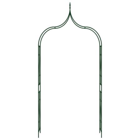 Vidaxl Trädgårdsbåge Mörkgrön 120x38x258 Cm Järn Grön