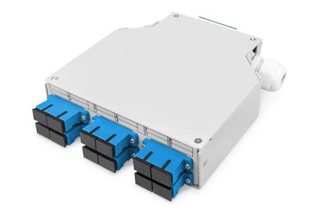 Digitus Fiber DIN Rail Box Preassembled SM 6 SC DX with Pigtails and Couplers