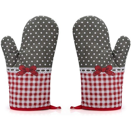 Ett par värmebeständiga ugnsvantar