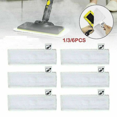 1/3/6 stk Karcher Sc1 Sc2 Sc3 Sc4 Sc5 Dampvasker Mopp Terry Kluter Gulvputer Sett-1 stk--mxbc
