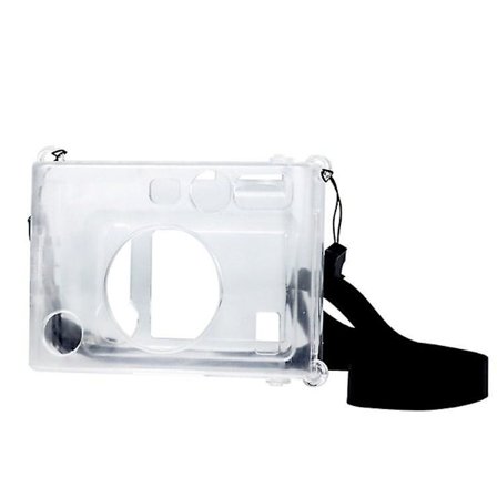 Digitalkamera väska för Fuji Mini EVO Instax, förvaringsfodral genomskinligt lock med axelrem