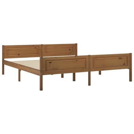 Vidaxl Sängram Massiv Furu Honungsbrun 180x200 Cm Brun