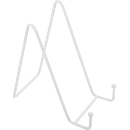 Vitt järn tallrikshållare displayställ för halsband perfekt för keramiska tallrikar och konstverk [DB]