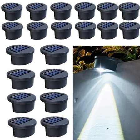 4/8/12/16/20-pak solcellelamper udendørs – Vandtætte LED-lamper til trapper & ved poolkant_OF