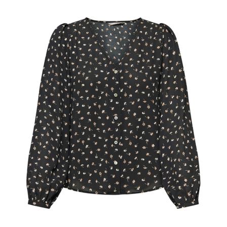 Damesblouse met knoopsluiting Only Sonja Life , Zwart , Dames , Maat: M