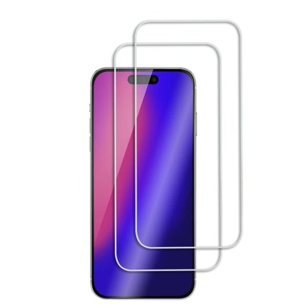 2-Pack - iPhone 15 Skärmskydd i Härdat Glas