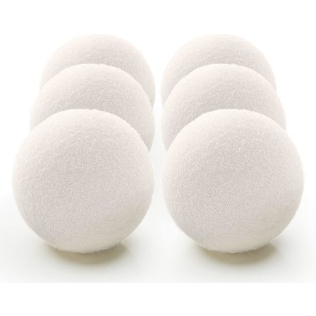 Tørrebolde 100% Naturlige Uldbolde til Vask - Genanvendelige Allergivenlige Miljøvenlige og Energieffektive 6