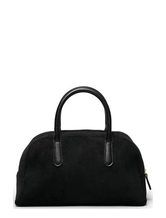 Ceannis Fake Suede Bowling Bag - Black - 31X10X20CM