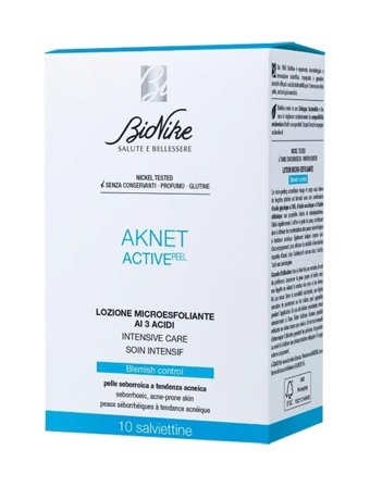 Bionike Aknet ActivePeel 10 Salviettine Monouso