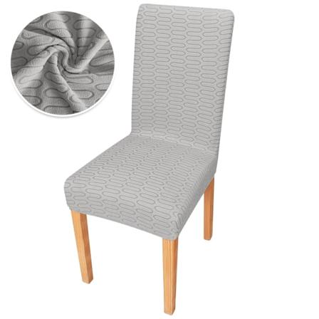 1/2/4/6 stycken äkta sammetstyg Supermjukt cover Lyxigt kontorssätesfodral Tretch Stolöverdrag för matsal hotell T3-Silver 1 Piece