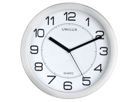 Unilux Väggur Attraction grå - Lyreco - Kontorsmöbler och inredning - Väggur - Väggur