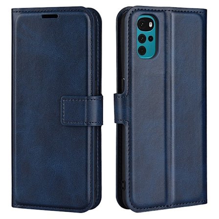 Motorola Moto G22 nahkainen lompakokkotelo - Sininen