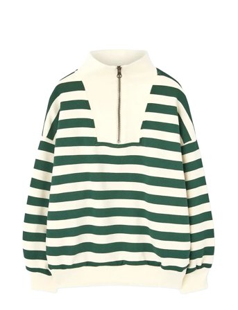 THE ANIMALS OBSERVATORY Stripes Freen Blowfly Sweatshirt - Green - 8 Y