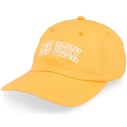 Les Deux - Blake Yellow/White Dad Cap Unconstructed Yellow Cap - @ Hatstore