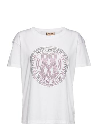 Leah Holi O-Ss Tee T-shirt Top Hvid MOS MOSH