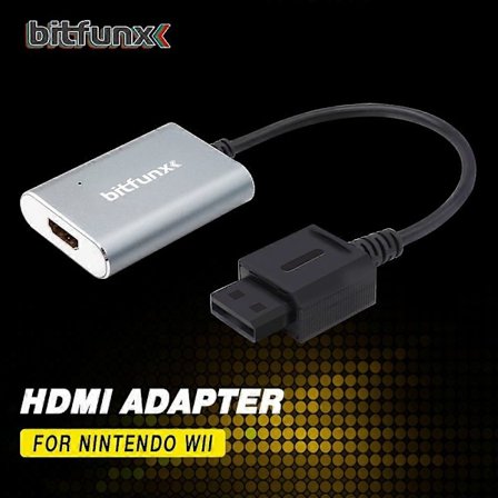 Bitfunx HDMI Adapter til Nintendo Wii NTSC PAL Retro Spillekonsoller HD Kabel Plug And Play