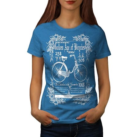 Old School Bike Vintage Dam Royal Bluet-shirt