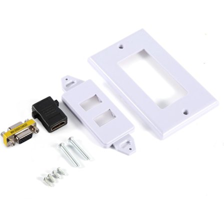 1 Port HDMI-hona 1 Port VGA-hona AV-vägguttag Video-uttag Frontplatta Vit