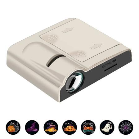 Projektionslampe Aurora Måne Galaxy Natlampe Kreativ Baggrund Atmosfærisk Lampe Jordprojektor Fotolampe til Hjemmet White 7 Patterns