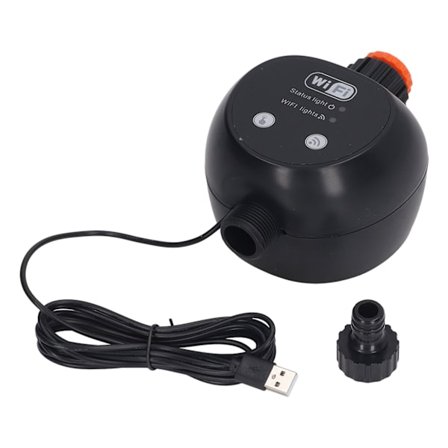 Smart WiFi Sprinkler Timer Automatisk Vandingskontrol til Have Plæne Sort