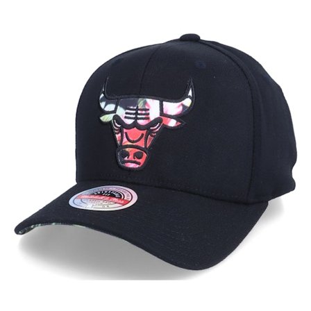 Mitchell & Ness - Svart adjustable Keps - Hatstore Exclusive x Tropical Floral Chicago Bulls @ Hatstore