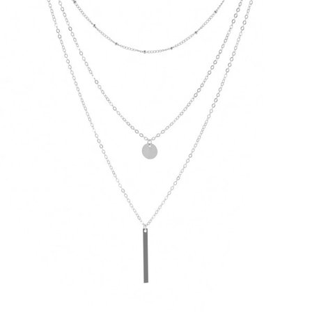 Flerlags halskjede 3 nivåer Anheng Langt kjede Dametilbehør