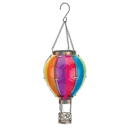 Kuumailmapallo aurinkolyhty liekehtivällä valolla, vedenpitävät ulkona roikkuvat aurinkovalot