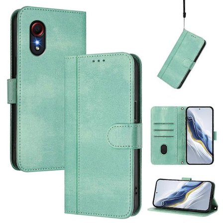 Linjan jatkosolki Retro nahkainen puhelinkotelo (Samsung Galaxy Xcover 5:lle)