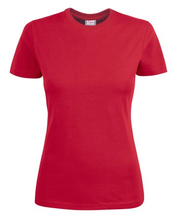 Printer Heavy T-shirt Lady T-shirt Rød Rød, Tøj