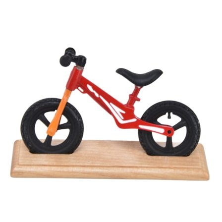 Dockhus Mini Cykel Metall Komposit Trä Miniatyr Mountainbike för Dockhus Dekoration Röd