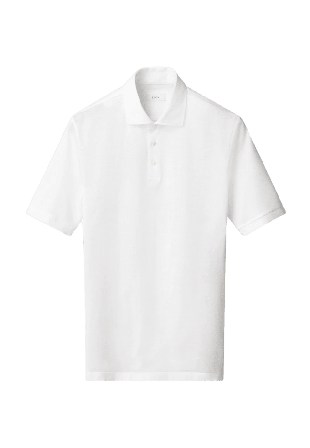 Eton Jacquardvävd Piké Skjortor Herr Vit M