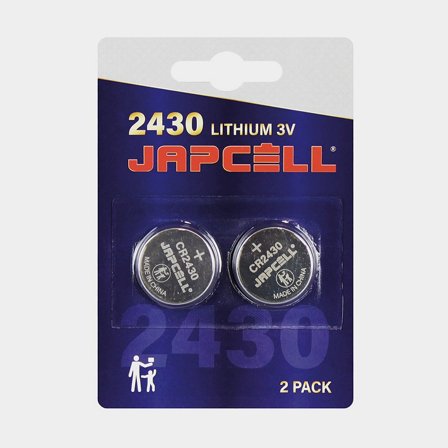 CR2430-batterijen / knoopcelbatterijen Japcell, 3 V, lithium (CR), 2-pack