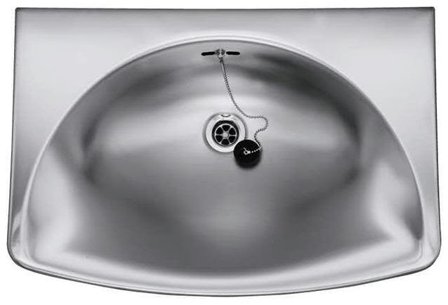 Intra ED1 Tvättställ med bräddavlopp, rostfritt, Badrum