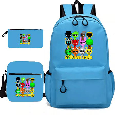 Sprunki sang 3 stk. sæt Rygsæk Mochila Børn Kapacitet Tasker