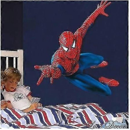 Kæmpe Store Spiderman Vægklistermærker Børn Drenge Soveværelse Mærkat Kunst Vægmaleri Indretning - WELLNGS