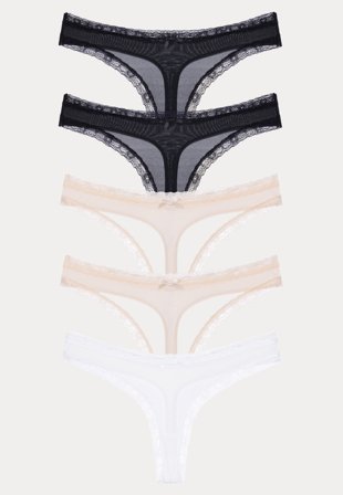 DORINA Essential Microfibre Thong 5-pack Vaatteet
