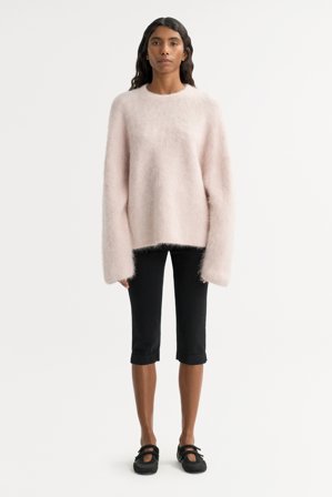 Soft Goat - Alpaca crewneck - Women cashmere sweater - L - Powder