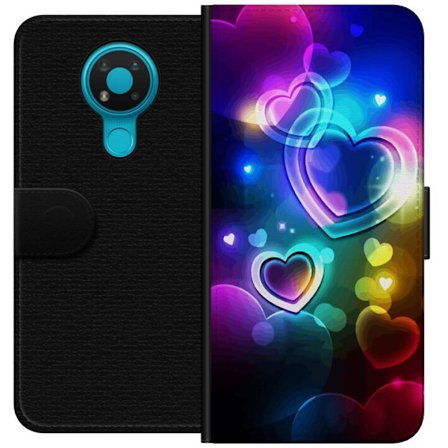 Kompatibelt Lommeboketui til Nokia Nokia 3.4 NeonKjærlighet